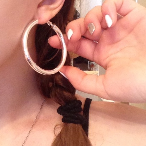 Earrings silver circle fashion bohema big - Picture 3 of 6